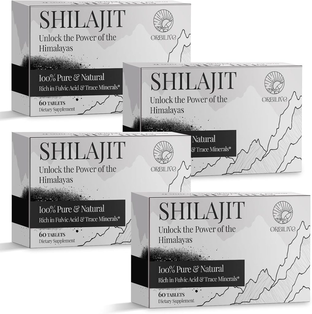 30,000 MG Shilajit牌匾,100%的Shilajit纯品,喜马拉雅有机制品,富尔维酸中男女富翁的Shilajit & 85+ Trace Minerals, Shilajit 能源和免疫系统补编, 240 Counter