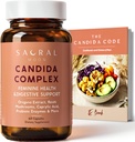 Candida Cleanse for Women – Gut & Feminine 平衡 Oregano Oil, Caprylic, Probiotics, Reishi, Aloe & Black Walnut – 帮助支持消化舒适, Clarity, 清皮肤和阴道 pH
