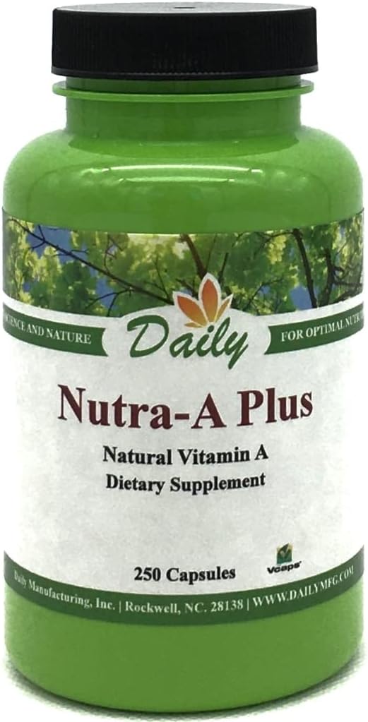 每日制造 Nutra-A PlusTM (维生素A-Palmitate & Beta-Carotene) 250 蔬菜卡普尔