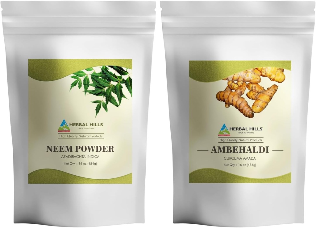 Neem Leaf 粉末和 Ambehaldi Turmeric 粉末