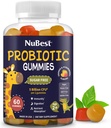 NuBest Daily Probiotic Gummys for Kids and Teens with 5亿 CMUs 支持Immune, Gut, 和消化健康 – no added Sugar – Yummy 草莓和橙色火焰 – 60 Premium Vegan Gummys