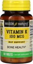 梅森维他命 K 100 mcg 平板电脑,100 Count Bottles