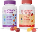 SmartyPants Toddler and Kids 多维特敏·格米斯包:Omega 3鱼油(EPA/DHA),维生素D3,C,维生素B12,B6,A,K & Zinc,Biotin,Gluten Free,Three Flavors(30天供应)