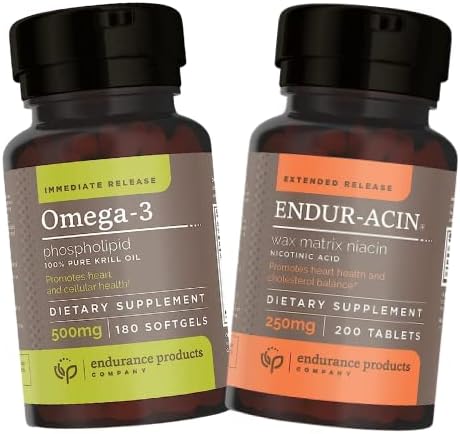 Endur 100%纯磷虾油和ENDUR-ACIN 250mg Niacin