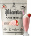 Ambrosia Planta - Premium Planta - Premium 植物蛋白 | Vegan & Keto 友好 | Gourmet Flavors | no bloating 或 胃气 | & Soy Free  没有添加糖 | 25 services | Strawberry Ice Cream