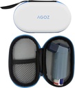 AGOZ Asthma Inhaler Medicine 儿童和成人旅行袋案 -- -- 保护性医疗袋包盖,Zipper关闭和腕带(白色)
