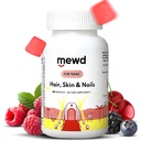 MEWD 少年与儿童发型,Skin+Nails Daily 多维塔明Gummy 加强剂公式 - 配有Biotin,Zinc,B,B,和D3的食用维生素补充剂,60,美国制造