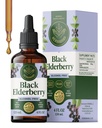 HERBAMAMA 黑老莓滴 - Vegan 老年莓液体提取用于免疫支持 - 非GMO,酒精和无糖豁免补编,42天供应