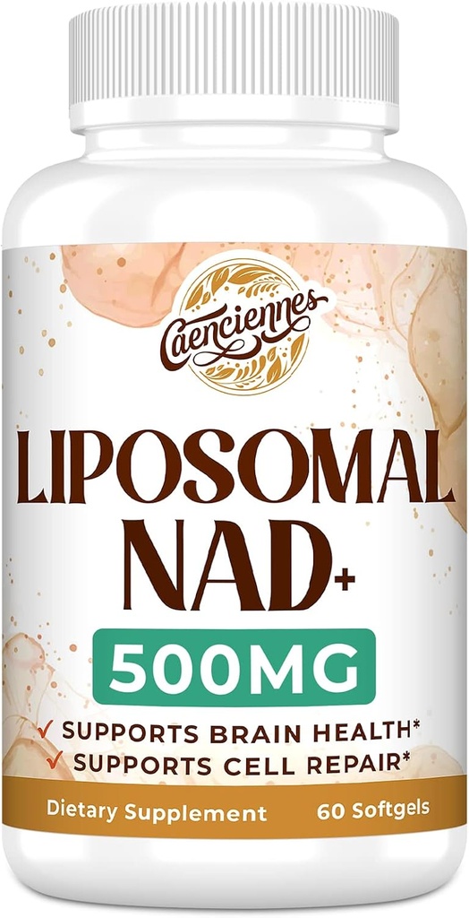 Liposomal NAD+ 500 MG 补编, True NAD Plus 补编,高级吸收,促进NAD+ 比尼科蒂纳米德更有效率 手机能源,健康老龄化,60服务