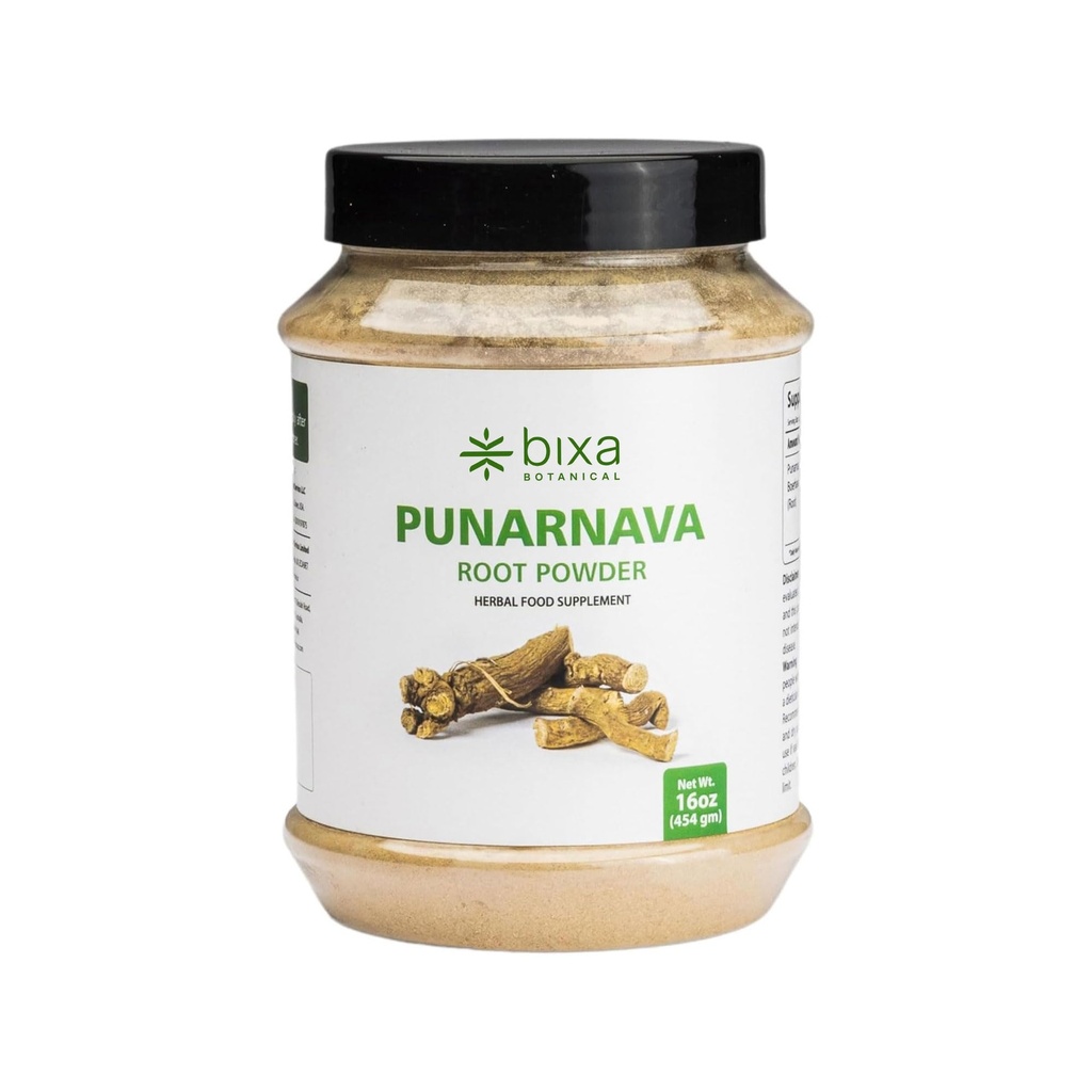 bix BOTANICAL Punarnava Powder, Boerhavia Diffusa – 支持肾解毒和肝脏健康 – Steam tried, Vegan, Non-GMO, 100%纯 Ayurvedic 草药补充剂, 16 Oz