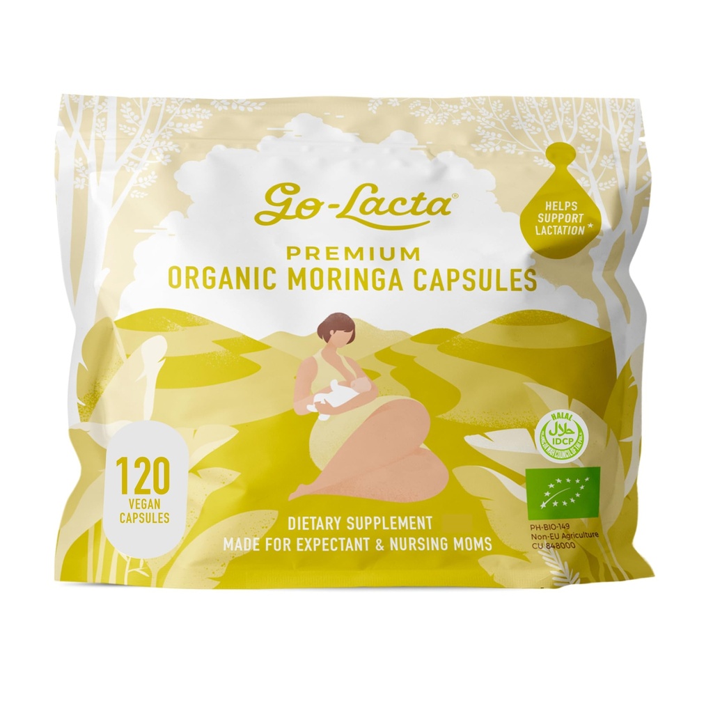 Go-Lacta 100% 母乳喂养母亲的有机莫林加乳头,120乳头