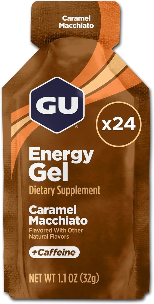 GU 能源 原始体育营养 能源 Gel 卡拉梅尔 马奇亚托 24 Counter Box