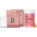 Rael Bundle - PMS 妇女补编(28 Capsules)和草药加热补丁(小,8个计数)