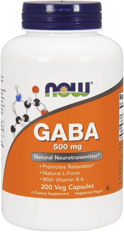 Now Foods - 含维生素B6的GABA 500 mg. - 200 蔬菜卡普尔.