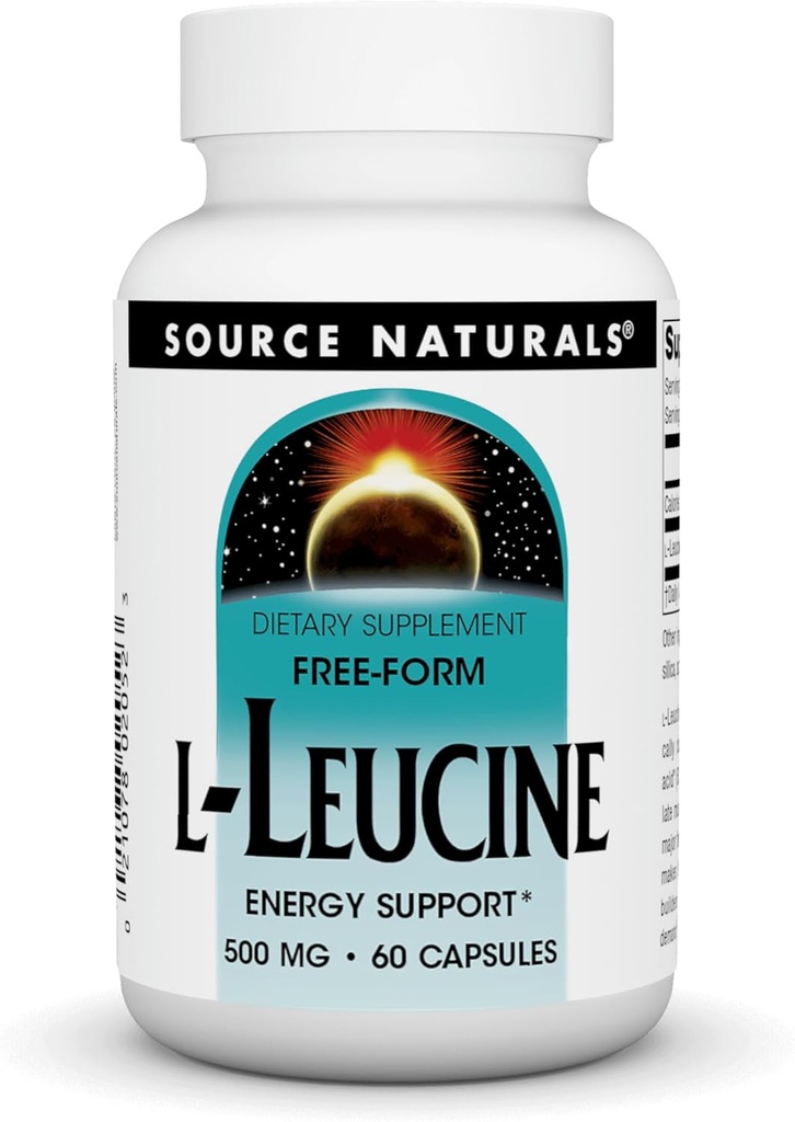 L-Leucine L-Leucine A 免费形式 支持能源的基本氨基酸补充剂-60 Capsules