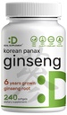 韩国红色Panax Ginseng根提取器,7,500mg service,240mg软胶 —150mg Active Ginsenosides