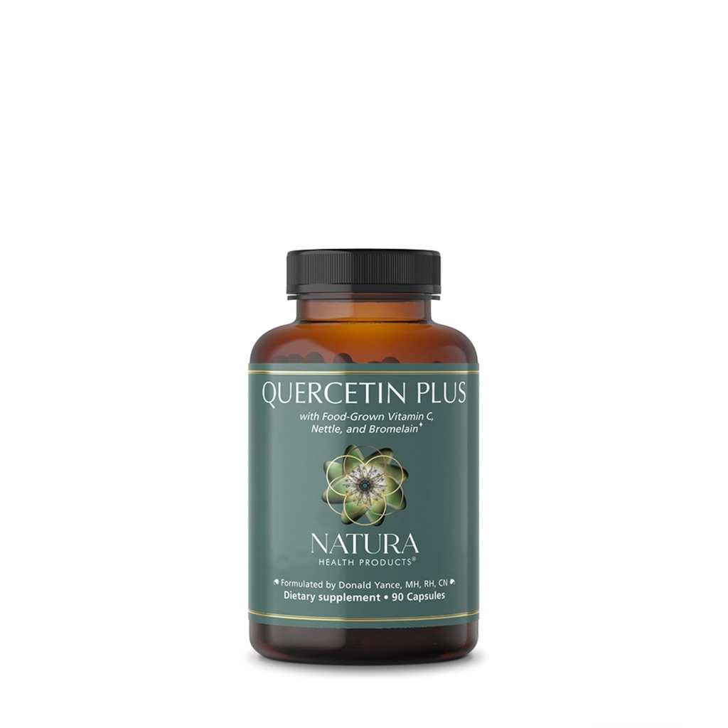 Natura 健康产品 Quercetin Plus 补充 - Modulates 健康免疫和组织胺反应 - Featining Bromelain,维生素C,Nettle Leaf & Quercetin(90卡普勒斯)