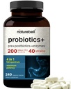 200亿 CMU – 40 Strains Pervice – 240 Veggie Capsules with Prebiotics and Probioluteive Health – Gut Health & Bloating Support – 男女日常Probiotics