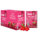 Ener-C Raspberry 多维明饮料 混合肉粉 维生素 C 1000mg和电解质 配有真实水果汁 自然能源和免疫 支持女性和男性 - 非GMO Vegan & Gluten Free - 30 Counter