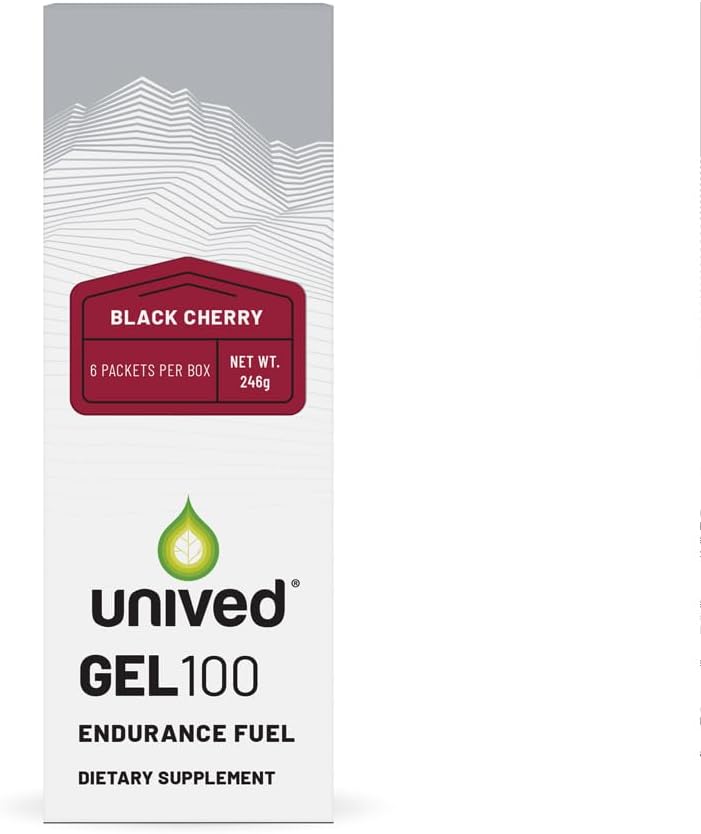 独家Gel 100 - Vegan Energy Gel for Endurance Athletes Runles & Cyclists - 100kcal - 黑樱桃 - 包6
