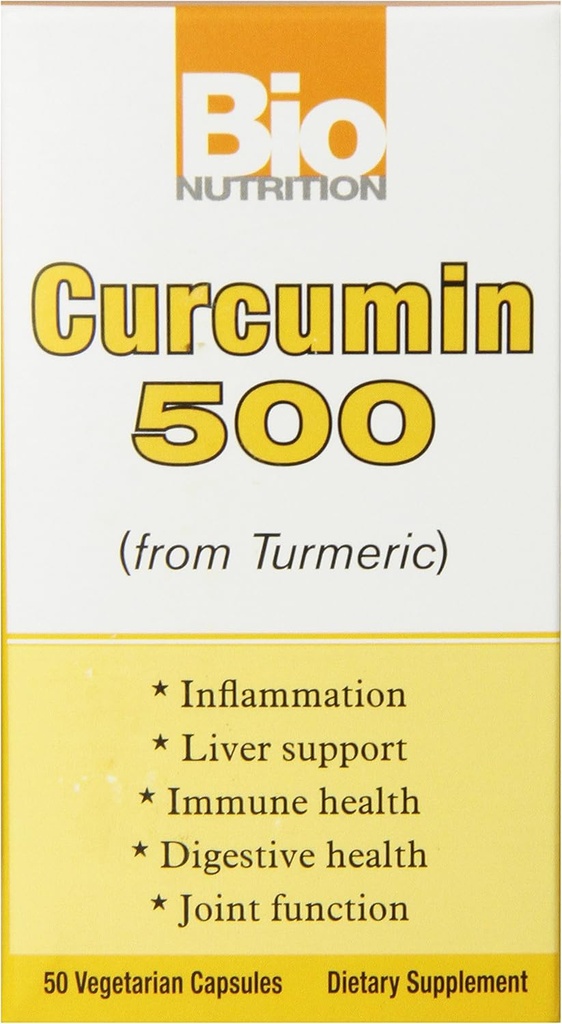 生物营养 Curcummin 500 Vegi-Caps, 50 计数