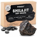 纯喜马拉雅Shilajit干燥滴,100%纯天然Shilajit,A级,Max Potency 85+ 清洁跟踪矿物和富尔维酸,能源、代谢和免疫支持男女补充(120个标签)