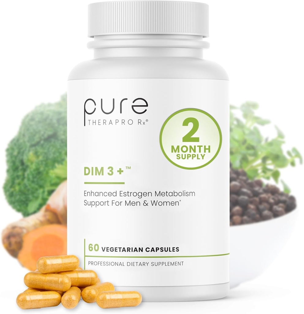 纯热力Rx DIM 3++| 60 Vegan Caps - 2个月供应 → DIM, Crucumin & BioPerine,支持男女健康雌激素代谢,抗氧化剂和解毒支持,药级