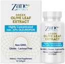 赞尼希腊橄榄叶提取 - 分量 20% Oleuropein - 提供免疫和健康血压支持,促进心血管系统健康 - 60 Capsules Non-GMO, Gluten - 乳糖 - Paraben Free
