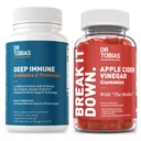 Tobias Deep Imune Probiotics & Prebiotics博士和苹果苹果苹果苹果酒Vinegar Gummys,支持消化健康,Gut Imune功能,清洁和脱毒为男女配4.4. 亿万CFU和母亲