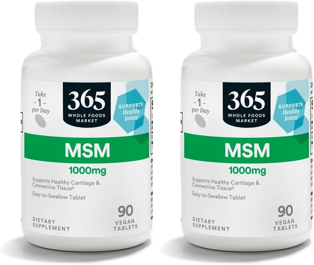 365 由全食品市场,MSM1000Mg,90平板电脑(2包)