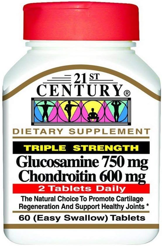 21世纪Glucosamine 750 mg & Chondroitin 600 mg - 三重强度 - 60 片,包装2