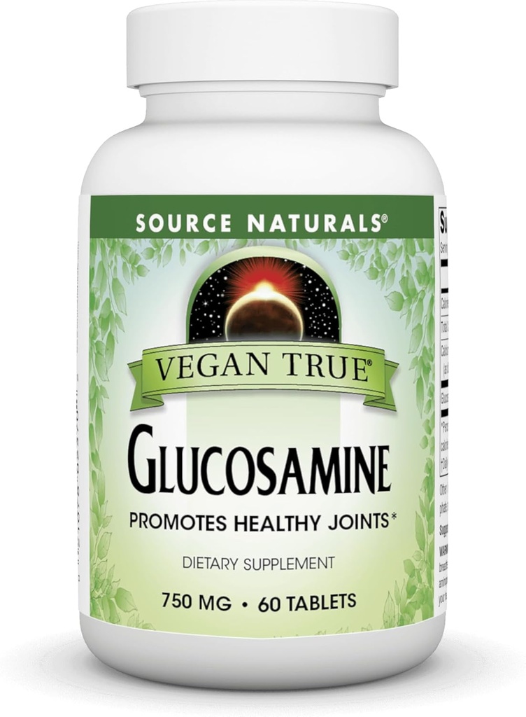 来源 天然 Vegan True Glucosamine,促进健康关节*,750毫克 - 60片