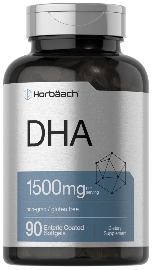 Horbaach DHA Supplement 1500mg → 90 Softgels → EPA, Omega 3, DHA → 非 GMO, Gluten Free