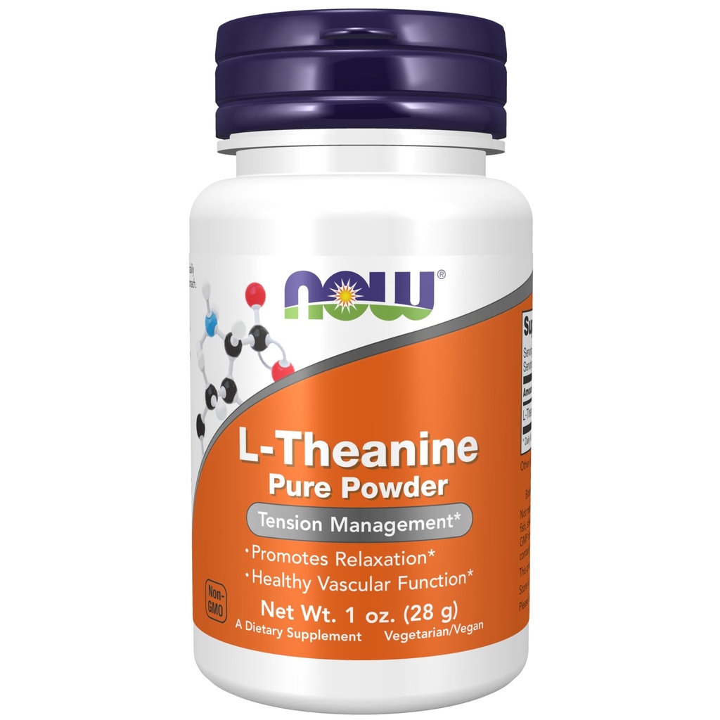 Now Foods Supplements, L-Theanine纯粉,紧张管理*,氨基酸,1-Ounce