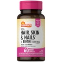 Sundance Hair, Skin & Nails Vitamins → 5000mcg → 60 配有 Biotin 和 Collagen → Non-GMO & Gluten 免费补充