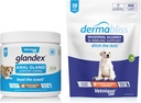 Vetnique Labs Dermablis过敏性厨师 30 Ct和Glandex Anal Gland 支持 Chews 60 Ct Bundle Dog Vitamins & 补充品 肛腺犬 配有抗生素的治疗 狗过敏性皮肤治疗 软楚