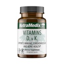 NutraMedix 维生素D3和K2 男女免疫支持补充剂 -- -- 帮助支持心脏健康 -- -- 能够协助代谢钙(90卡普勒)