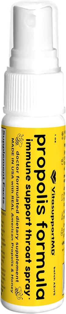 VITASUPPORTMD Propolis 公式喉管喷雾器 - 由医生设计,在美国制造,用于天然抗氧化剂的免疫支持,1 fl oz