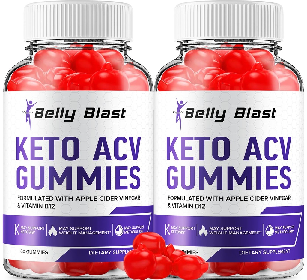 (2 Pack) Belly Blast Keto ACV Gummys - 高级公式 Belly Blast Keto Plus ACV Gummys Apple Cider Vinegar,重量管理,BellyBlast ACV 饮食补充审查 男性(120 Gummys)