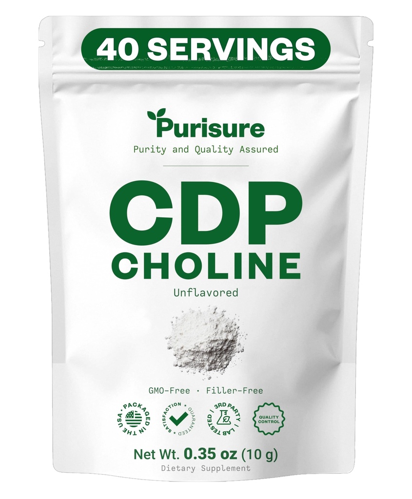 清洁 CDP 选择粉, 10g, CDP 选择粉, 支持关注、关注和能源的选择粉, Citicoline 认知功能粉, 增加动力和生产力, 40种服务