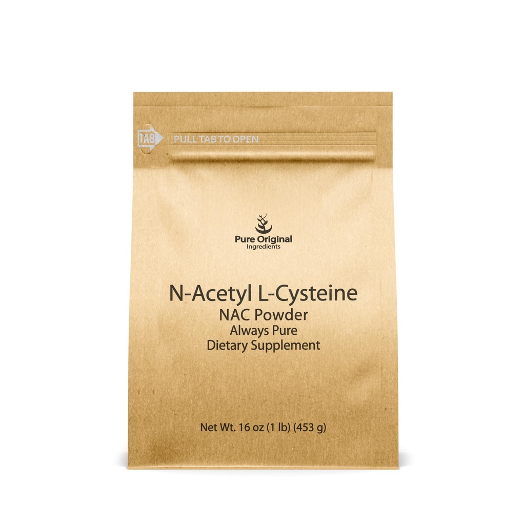 NAC N-乙酰L-Cysteine 粉末(1磅)实验室验证,永远纯净,无填充器