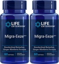 寿命延长 Migra-EezeTM 标准化的 Butterbur-Ginger-Riboflavin 公式, 60 Counter (Pack of 2)