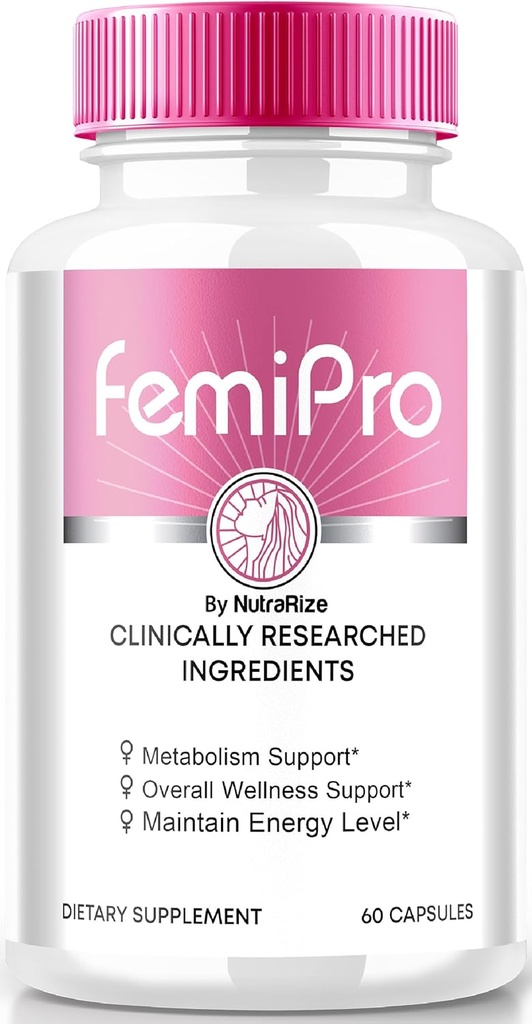 NutraRize FemiPro Capsules,尿液热支持的精密公式,控制与总体健康全自然补充,Femi Pro审查(60 Capsules)