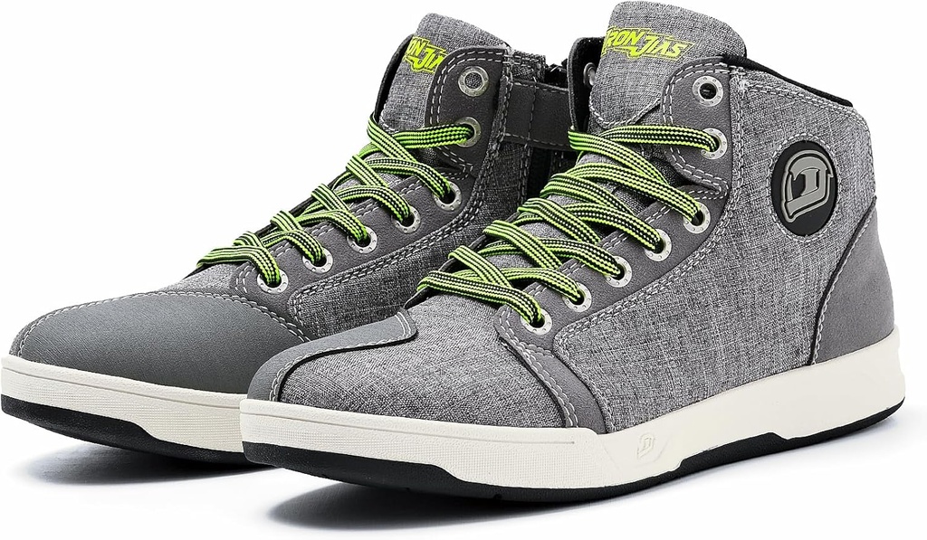IRON JIA的男子摩托车鞋,防滑防护枪,Powerport Casual Motory Ridering Boots(Grey 8)