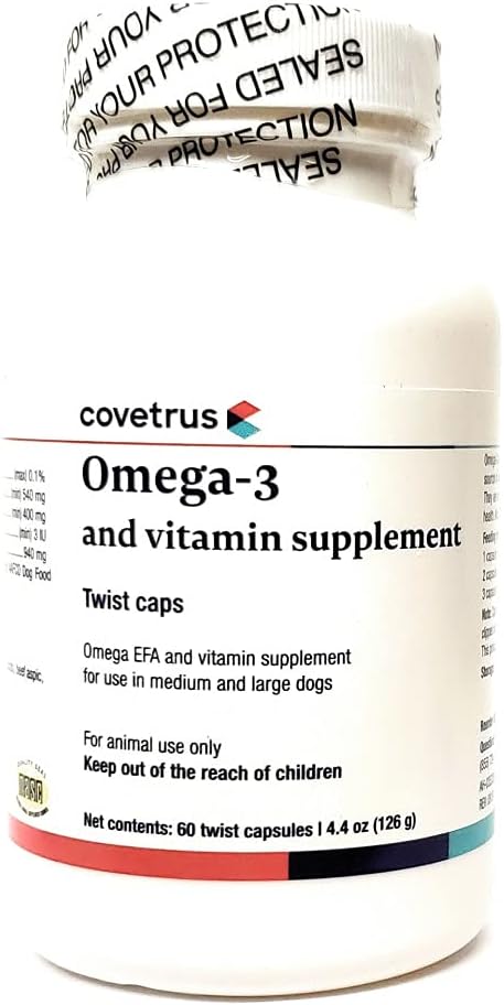 Omega-3和维生素补充中型和大型狗的卷曲
