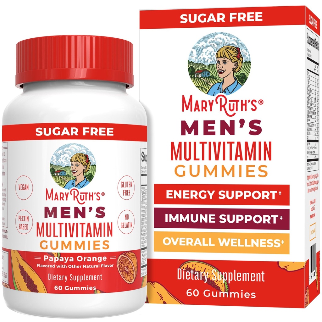 (原始内容存档于2017-07-26). MaryRuth Organizations Men's multivitamin Gummys | Vegan Vitamins for Immune support | Non-GMO & Gluten Free | 0g Sugar Pererfering | 60 Count
