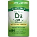 大自然的真理维生素D3 1000 IU 软胶 QQ 高概率公式 25 mcg QX Non-GMO & Gluten 免费补充