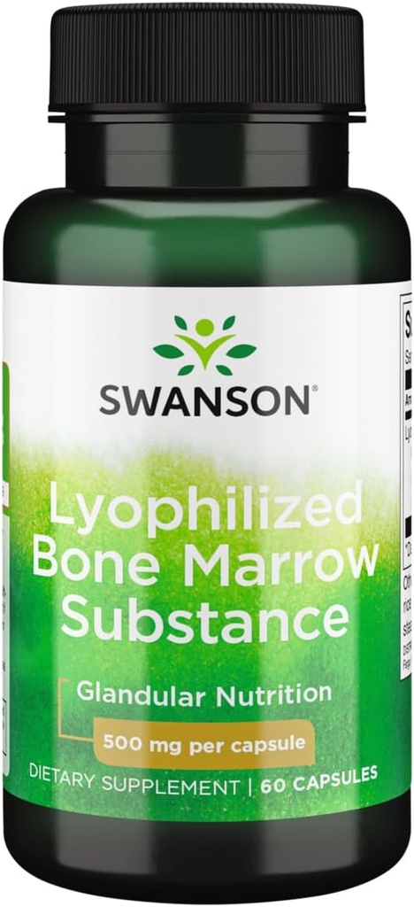 Swanson Raw Lyophilized Bone Marrow 物质 500毫克 60卡普尔