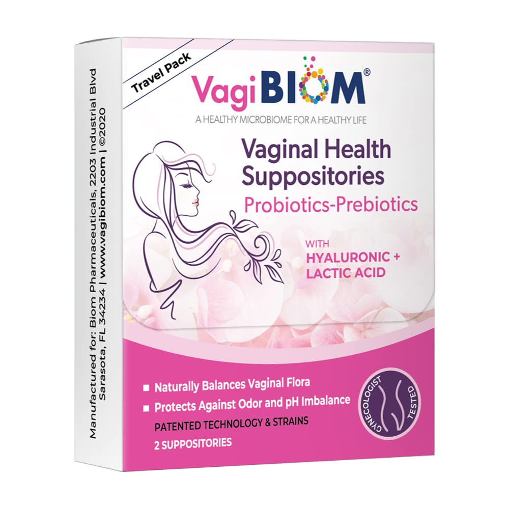 VagiBiom Probioitc Supposition 方便旅行包 带有2个套件: 微生物体 植物平衡. 臭味控制制度;平衡和努里谢斯健康植物
