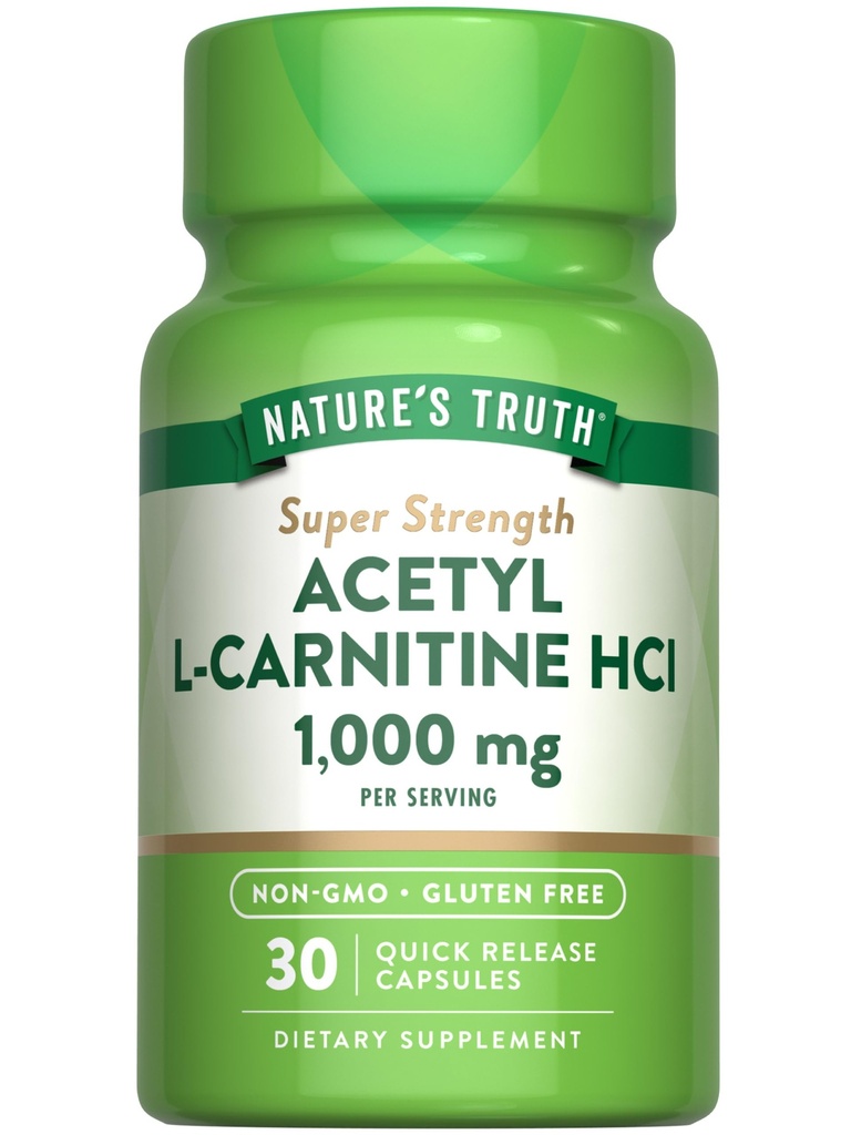 (原始内容存档于2019-09-21). Nature's Truth Acetyl L-Carnitine 1000mg + 30 Capsules + 30 Capsules + 超强 + 非GMO & Gluten Free ALCAR 补编